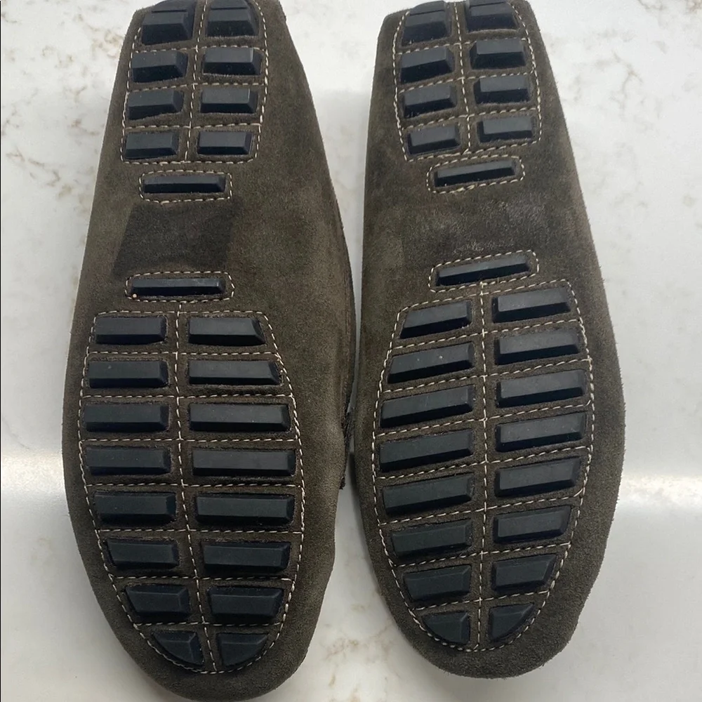 Suede Loafers | Mocha Coffee Brown Driving Classic Stitch Detail | Size 7.5 NWOT